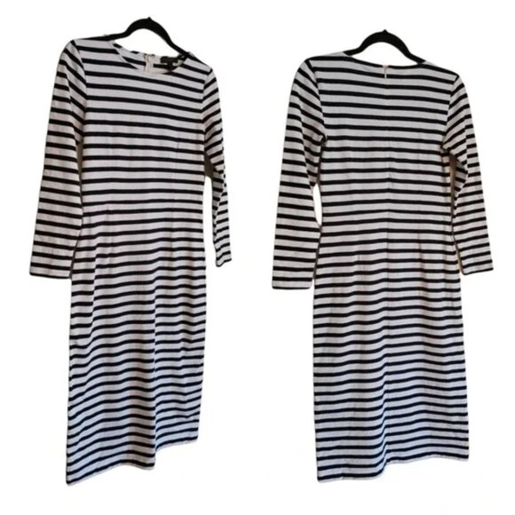 J CREW striped knit midi dress size 4 - Picture 1 of 12